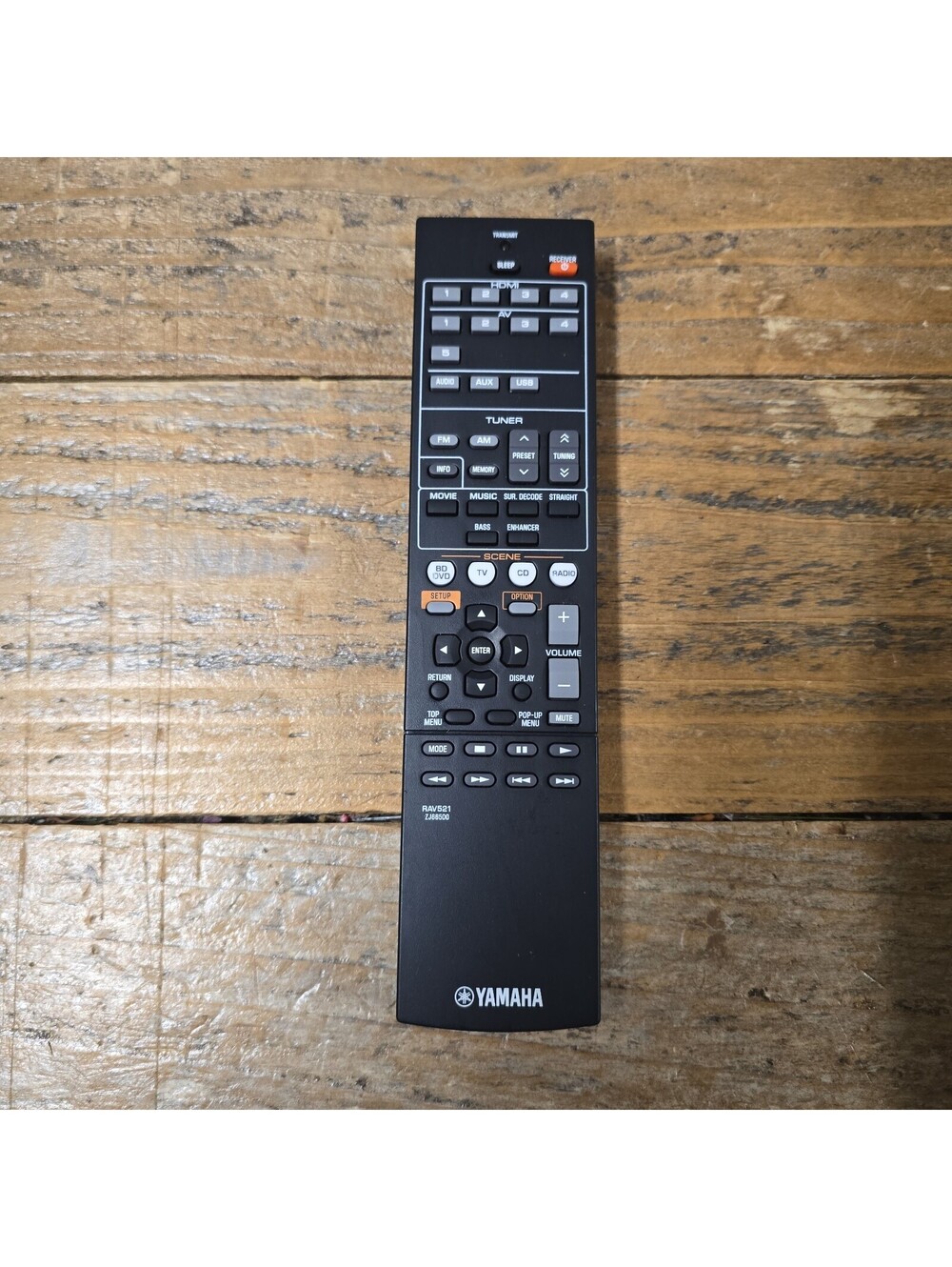 GENUINE YAMAHA RAV521 A/V RECEIVER REMOTE - HTR-3067 RX-V377 No Battery Cover